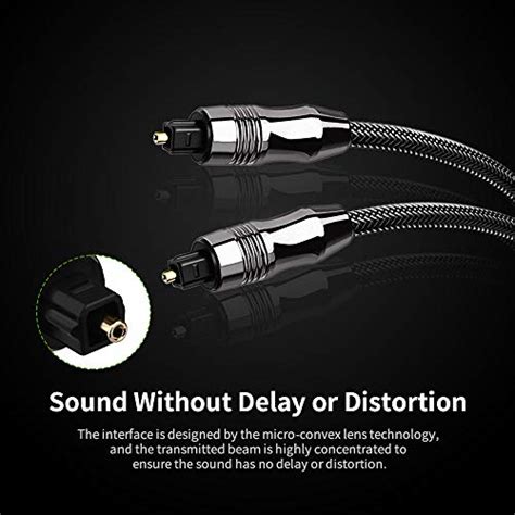 10ft Digital Optical Audio Cable Toslink Fiber Optic Male To Male Cable