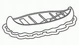 Canoe Coloring Clip Printables Wuppsy Template Transportation Outline Printable sketch template