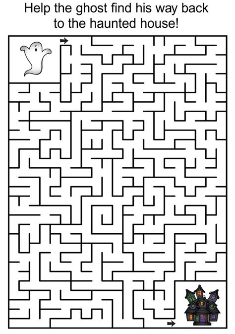 Free Halloween Maze Printables These Intricately Designed Puzzles Provide