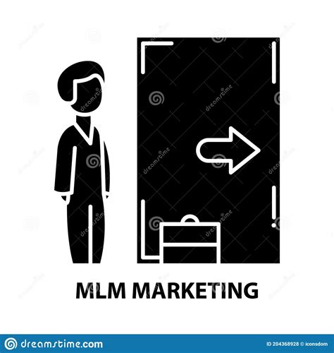 Mlm Marketing Icon Black Vector Sign With Editable Strokes Concept