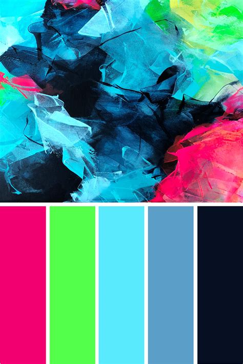 Vibrant Colour Palette Bright Color Palette Inspiration Neon Colour