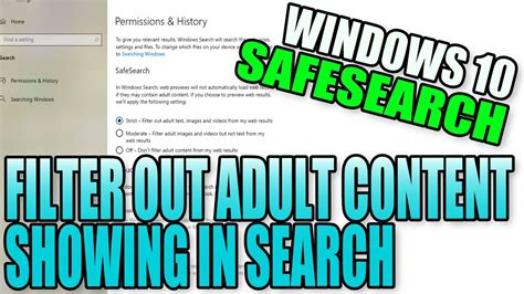 Filter Out Adult Content From Showing In Windows 10 Search Pc Tutorial