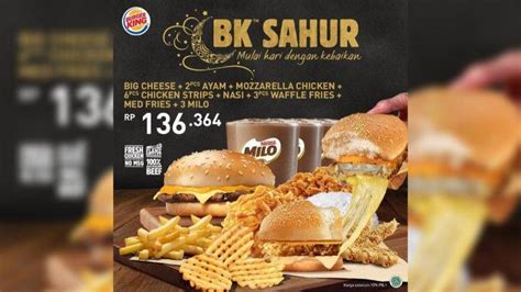 Sushi king malaysia ramadhan buffet dinner menu item choices: Promo Burger King Ramadhan, Paket Sahur Mulai Rp 36 Ribuan ...