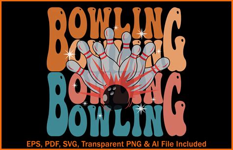 Bowling Retro Wavy SVG T Shirts Design Graphic By Prantoart99