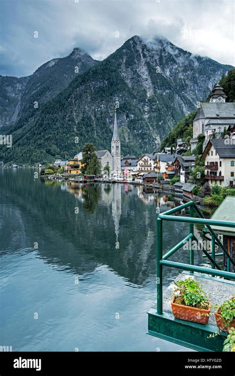 Hallstatt Village And Lake Obertraun Gmunden Austria Stock Photo Alamy
