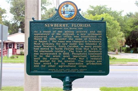 Newberry Florida Historical Marker