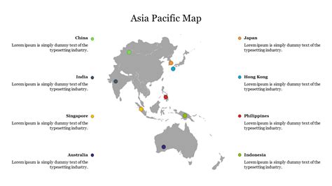 Amazing Asia Pacific Map Powerpoint Presentation Slide