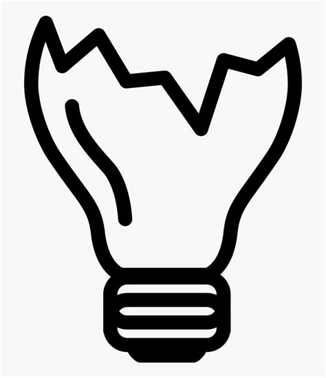 Broken Light Bulb Drawing Png Download Broken Light Bulb Icon Png