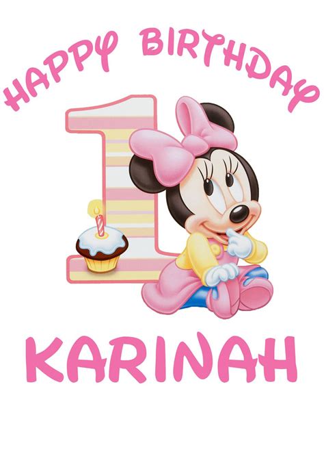 Disney Baby Minnie 1st Birthday Iron On Transfer Baby Minnie Mouse