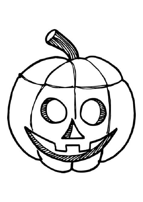Coloriage halloween citrouille sourire sur Hugolescargot.com