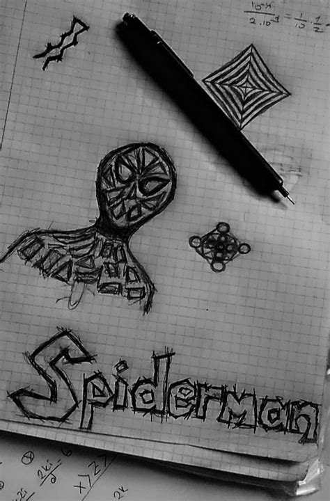 Spiderman Kara Kalem Kolay çizim şekilli Yazma Boyama çizim