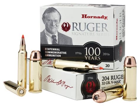 Hornady Ruger Commemorative Rifle Ammunition 204 Ruger 83214 Rifle Buy