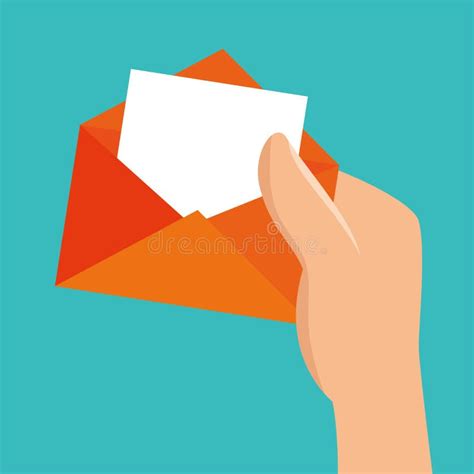 Hand Hold Envelope Message Stock Illustration Illustration Of Office