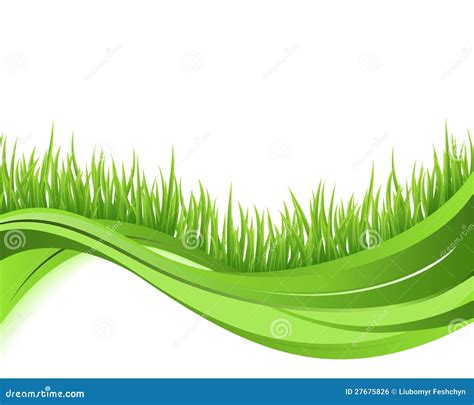 Green Grass Nature Wave Background Stock Vector Illustration Of Green