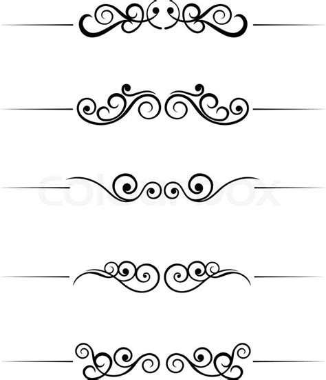 16 Horizontal Vector Swirl Images Simple Swirl Design Vector