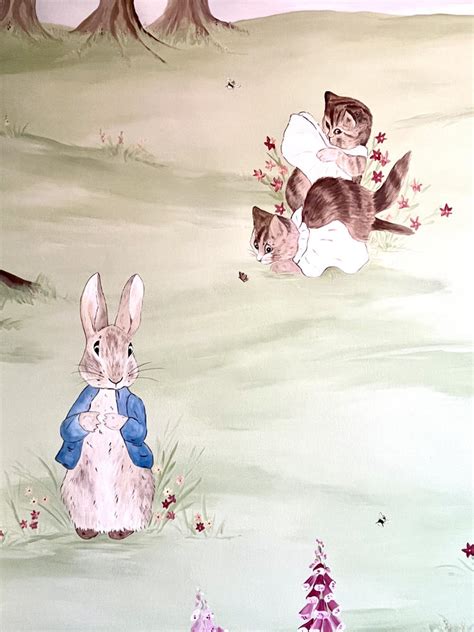Beatrix Potter Nursery Mural Painting Peter Rabbit And Characters