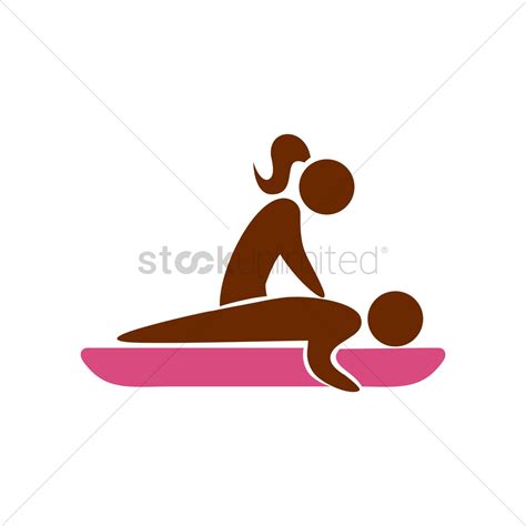 Girl Giving A Back Massage Vector Image 1499969 Stockunlimited