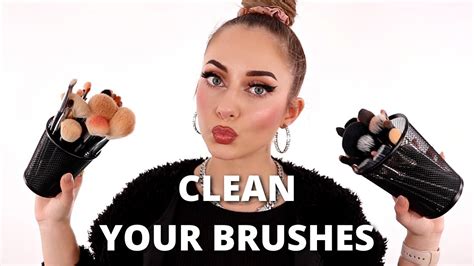 how to clean your makeup brushes youtube
