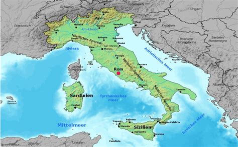 Die regierung hat eine nächtliche ausgangssperre verhängt und in vier regionen, darunter in der lombardei, trat ein. Landkarte Italien (grosse Übersichtskarte) : Weltkarte.com ...