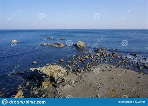 Beautiful Rocky Coast Of Sakhalin Island Stock Photo Image Of Ocean