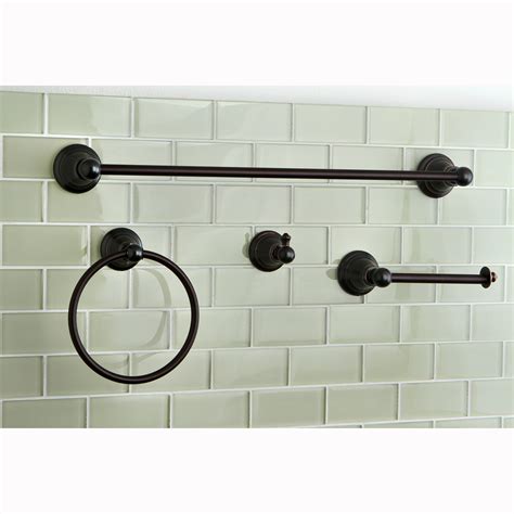 Shop Oil Rubbed Bronze 4 Piece Bathroom Accessory Set Free Shipping