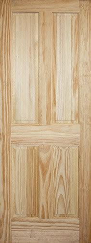 Cheap 68 Tall 4 Panel Pine Interior Wood Door Slab