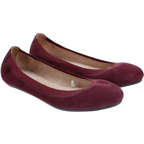 Accessorize Isabelle Elasticated Suede Ballerina Flat Shoes 68 Liked On Polyvore Featuring