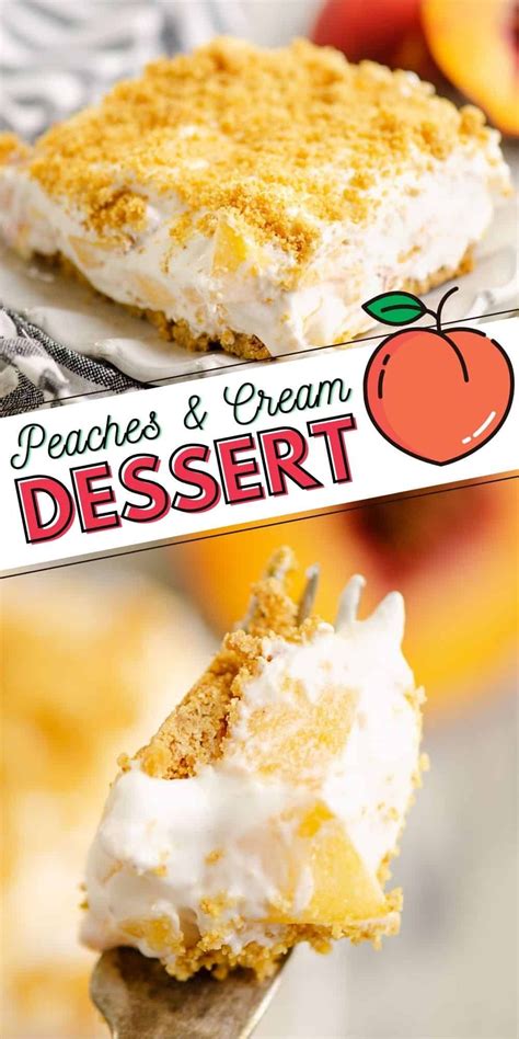 Peaches And Cream Dessert Recipe Peaches And Cream Dessert Peaches