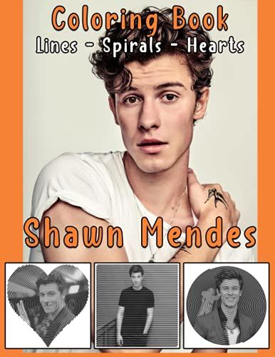 Shawn Mendes Lines Spirals Hearts Coloring Book: coloring for adult for