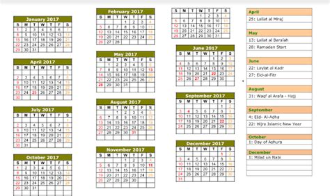 Islamic calendar 2021 is available on islamicfinder so if you want to make plans according to the islamic dates or holidays, have a look at. Get Printable Calendar : 2017 Islamic Calendar | Hijri ...