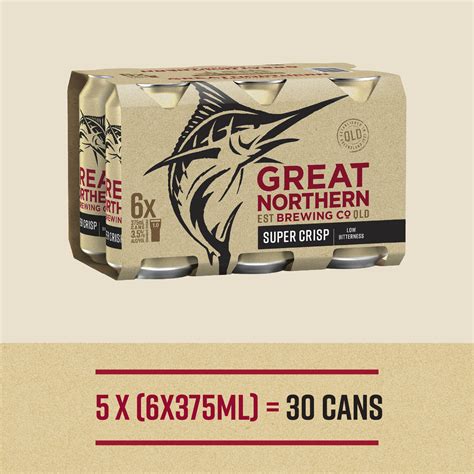 Great Northern Super Crisp Lager Beer 30 X 375ml Cans 9320000500494 Ebay