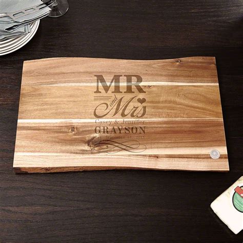In The Raw Personalized Wedding Day Cutting Board 11x17