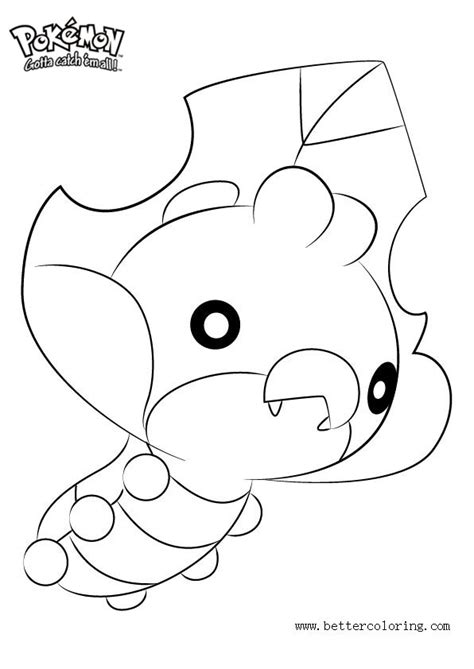Pokemon Coloring Pages Sewaddle Free Printable Coloring Pages