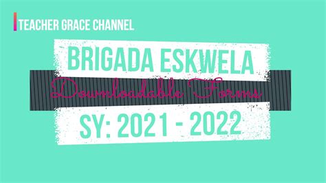 Deped Prescribed Brigada Eskwela Forms Sy 2021 2022 Youtube Otosection