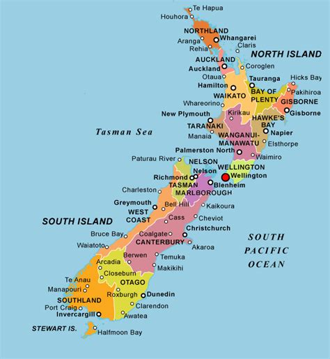 Map Of New Zealand With Cities Travelsfinderscom