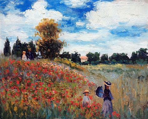 Poppy Field In Argenteuil Claude Monet At Overstockart Com Claude Monet Painting Beautiful