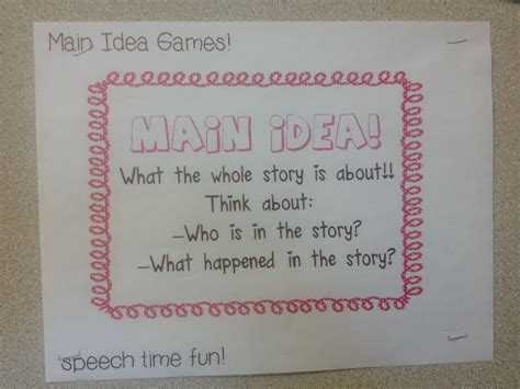 What is main idea | Main idea games, What is main idea, Main idea