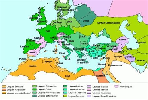 The Map Shows The Main Local Languages In The Roman Empire In The First