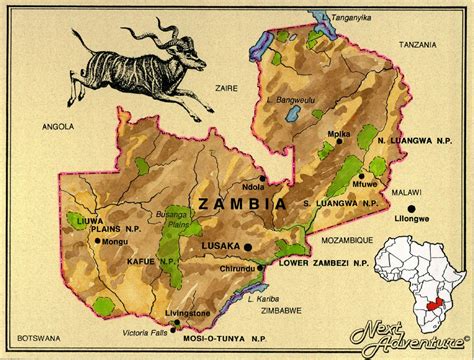 Map Of Africa Zambia My Maps