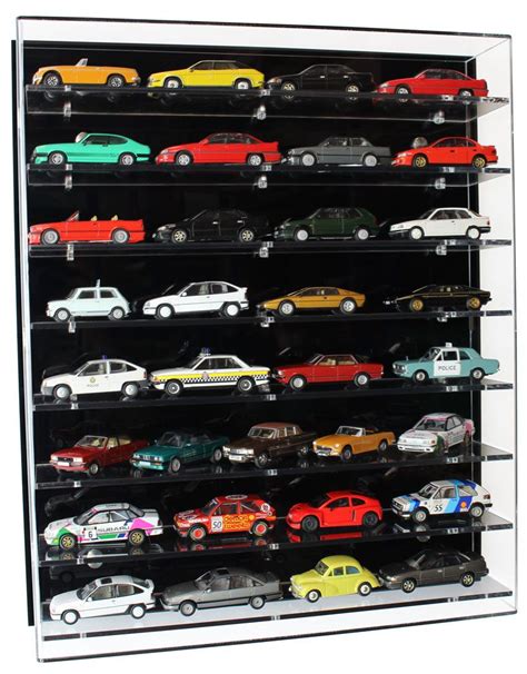 Acrylic Model Wall Display Case For 143 Model Cars With 8 Shelves