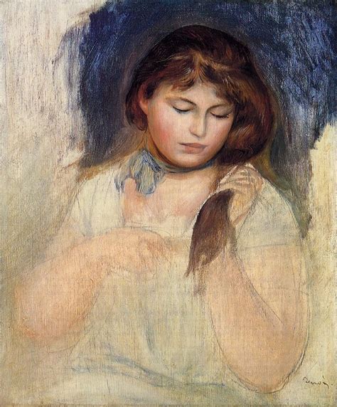 Oil Painting Replica Head Of Gabrielle 1895 By Pierre Auguste Renoir