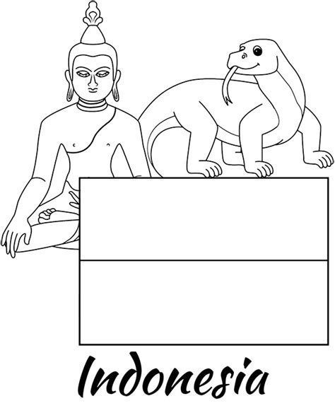 Indonesia Flag Coloring Page