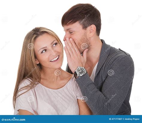 Loving Guy Whispered Something Stock Image Image Of Scandal