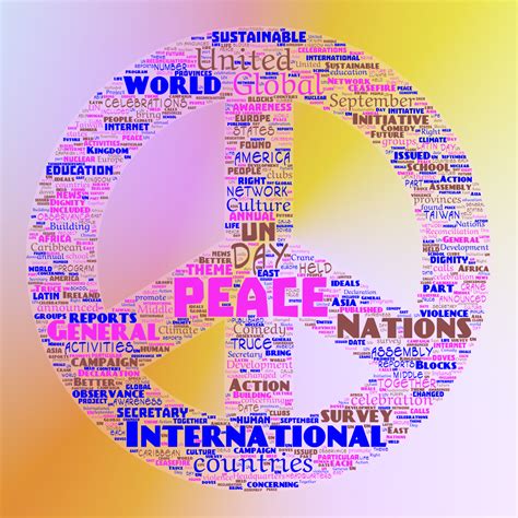 Peace Sign A Word Cloud Wordcloudapp