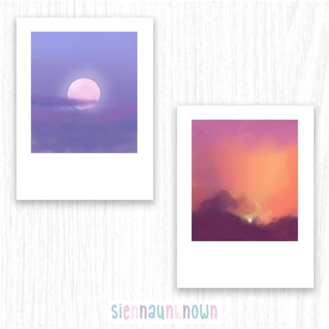 Polaroid Stickers And Prints Aesthetic Sky Sunrise Sunset Etsy