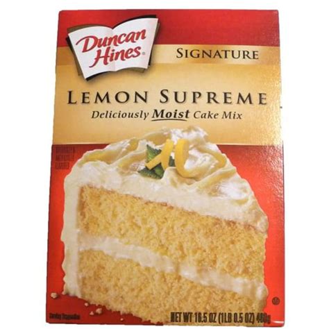 Duncan Hines Signature Deliciously Moist Lemon Supreme Cake Mix 165 Oz 3 Pack