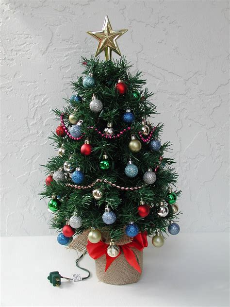 Tabletop Tree Miniature Tree Fully Decorated 50 Clear Etsy Small