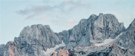 Download Wallpaper 2560x1080 Mountain Peak Trees Landscape View