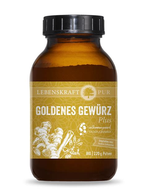 Bio Goldenes Gewürz Plus 220 g Pulver | Lebenskraftpur
