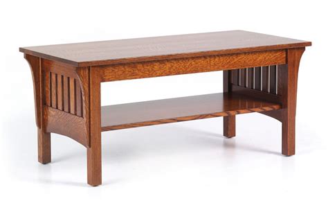 Each wood type has a unique grain pattern. 1800 Mission Coffee Table - Ohio Hardwood Furniture